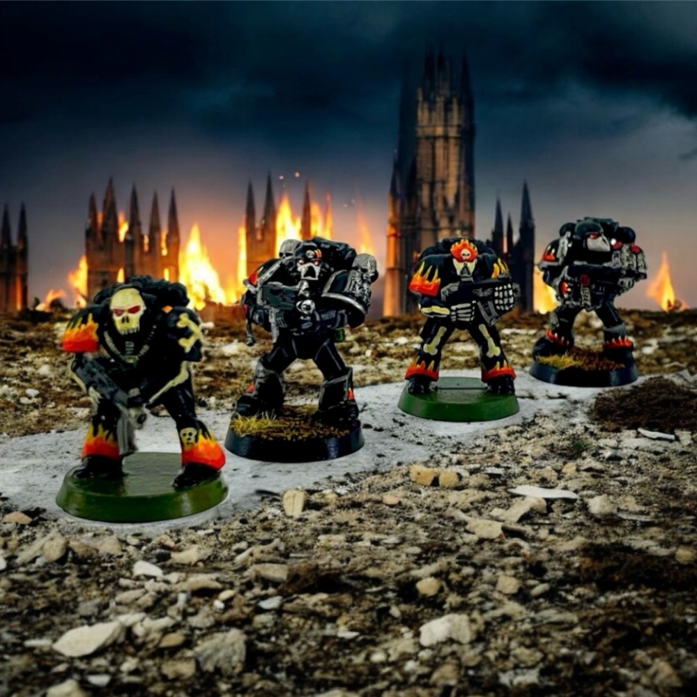 Warhammer 40K Legion Of The Damned Undead Flames Space Marines Model Figures